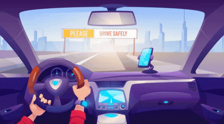 A happy person driving a car, representing the benefits of affordable auto insurance.